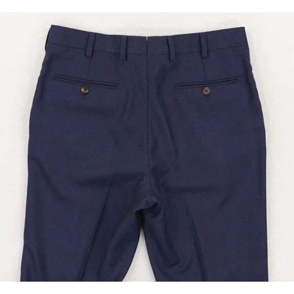 Suitsupply Sienna Ticket Pocket VBC Wool Suit Size 36R Blue Birdseye - Picture 13 of 14